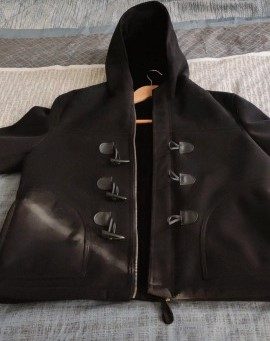 Devred Duffle-coat noir à capuche Devred