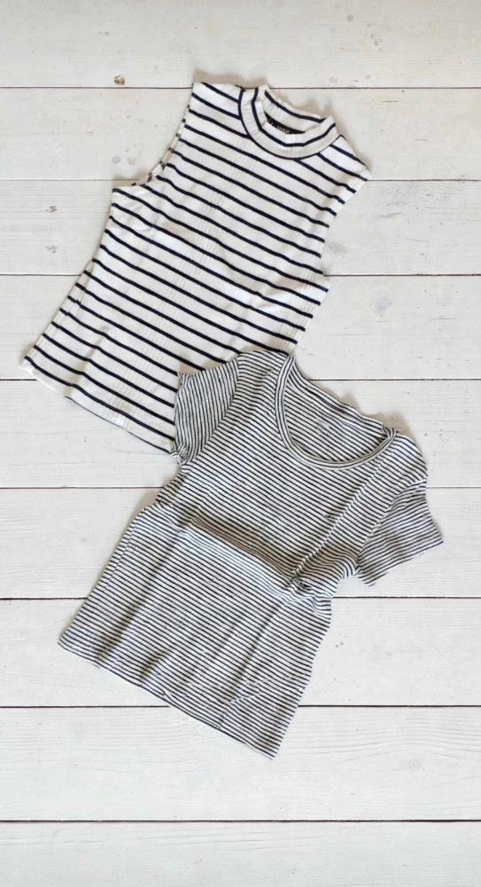 Kiabi Lot de 2 hauts rayés style marinière pour fille (Taille 10 ans)