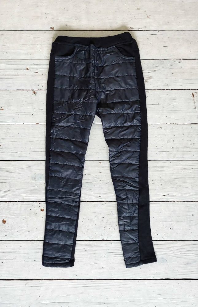 Sans marque Legging matelassé bleu marine enfant 13-14 ans