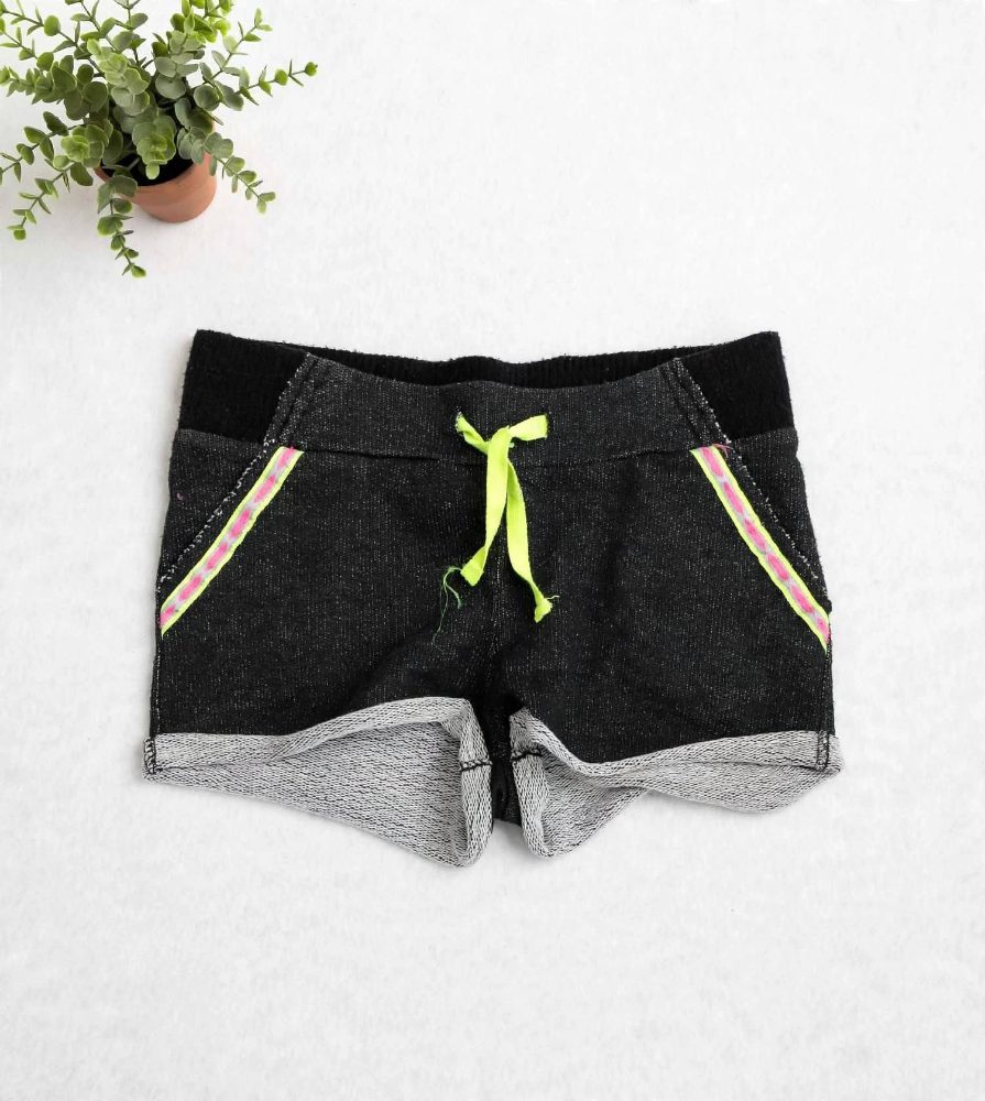 Gemo Short enfant 12 ans Bloc noir et gris