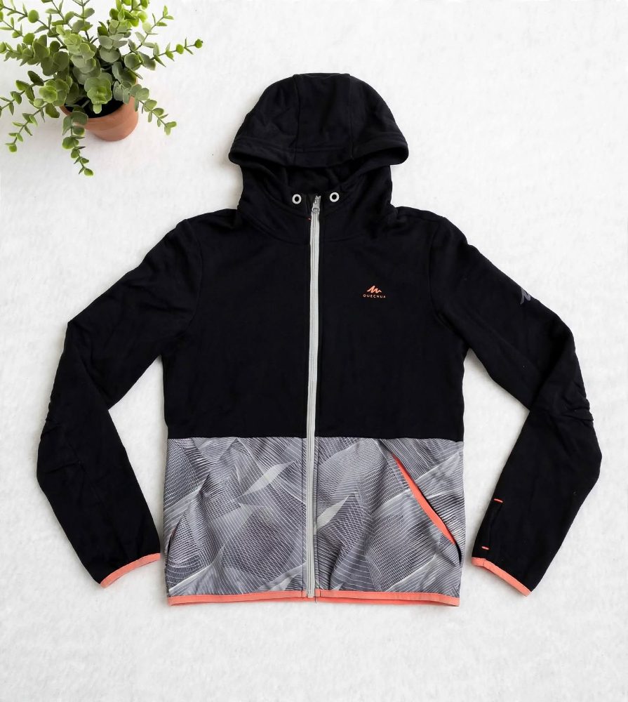Quechua Veste Quechua bicolore noir corail
