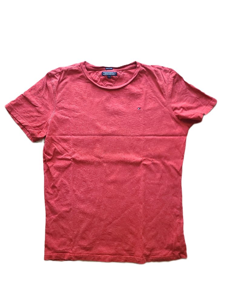 Tommy Hilfiger T Shirt Tommy Hilfiger Rouge Pur Coton Taille 16 Ans XS S