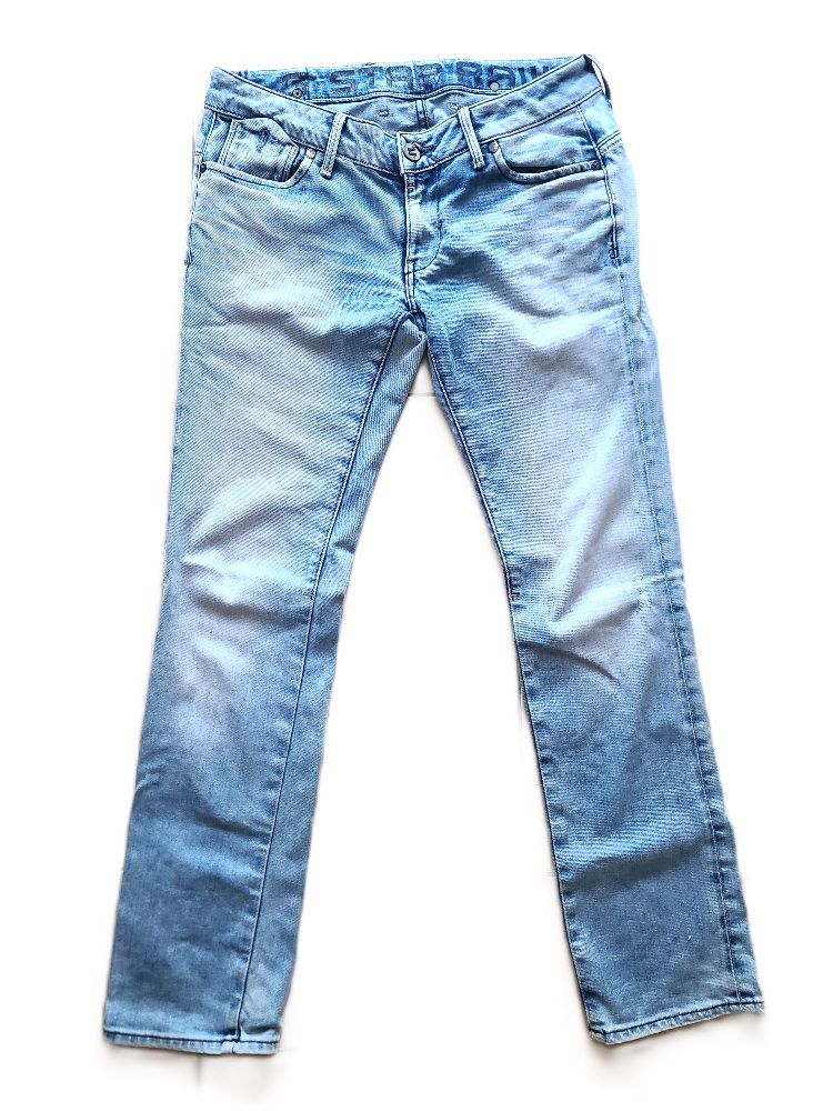 G-Star Jean G Star Raw Bleu Clair Delave Taille 40 Poches Zippees