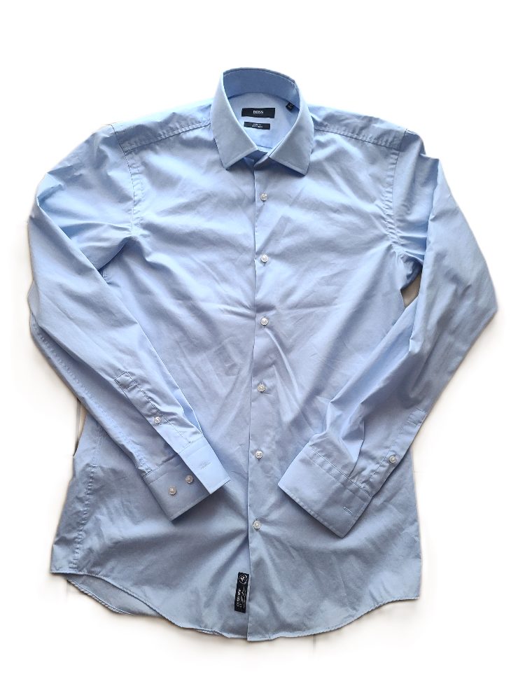 Hugo Boss Chemise Hugo Boss Bleu Ciel Slim Fit Easy Iron Getzner Taille S (37)