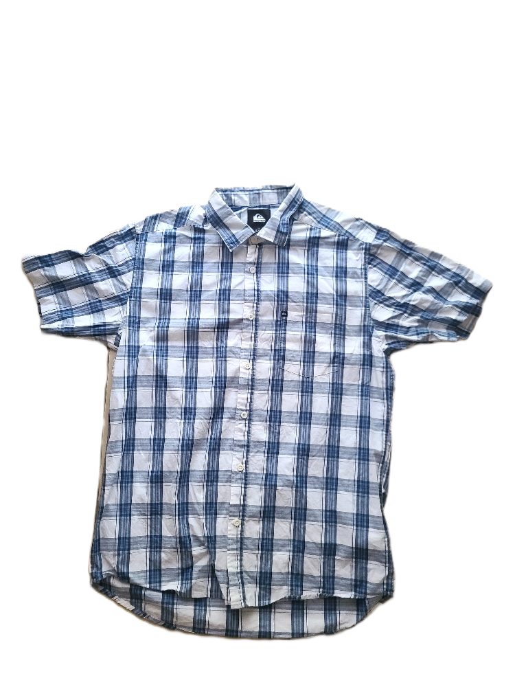 Quiksilver Chemisette homme Quiksilver carreaux bleu blanc taille M vintage