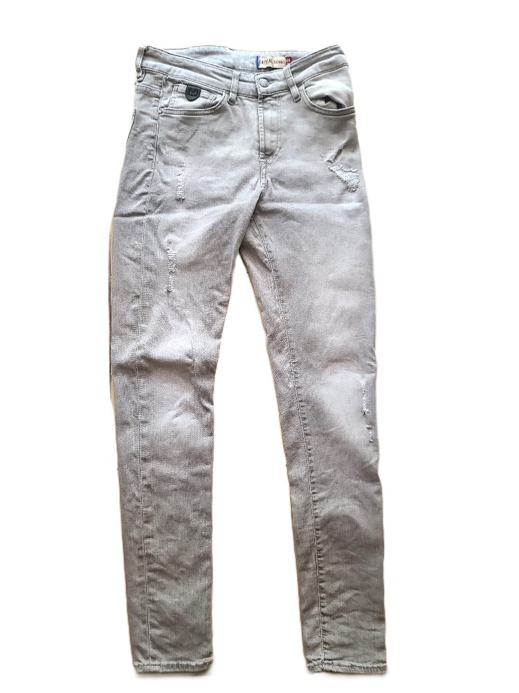 Kaporal Jean Kaporal Skinny Gris Clair Effet Déchiré - W29 L32 (T. 38/S-M)