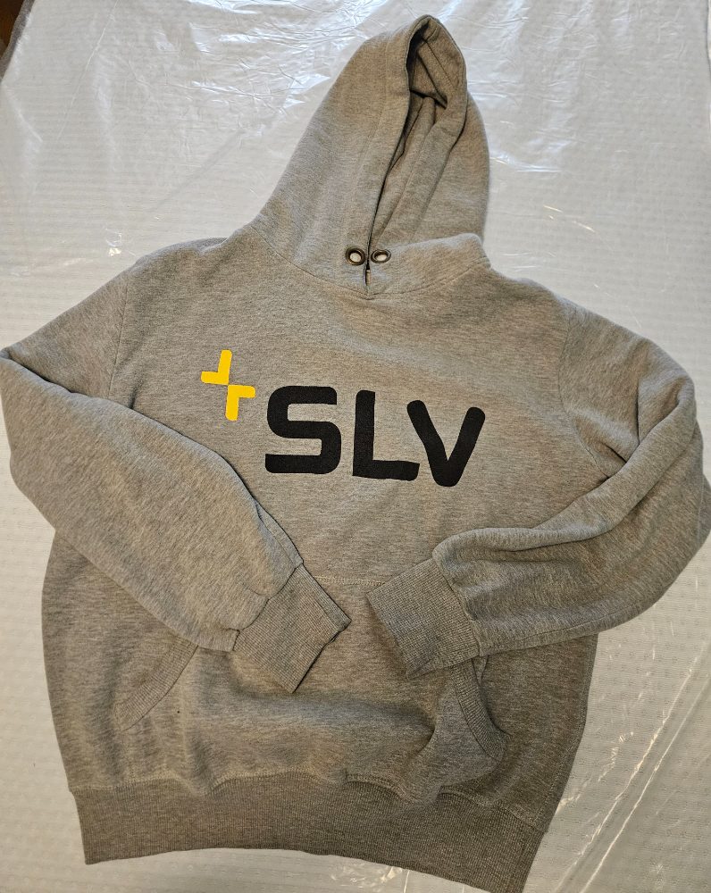 SLV Sweat à capuche SLV gris chiné