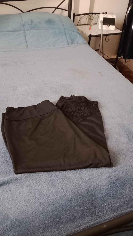 Sans marque Pantalon noir femme taille haute