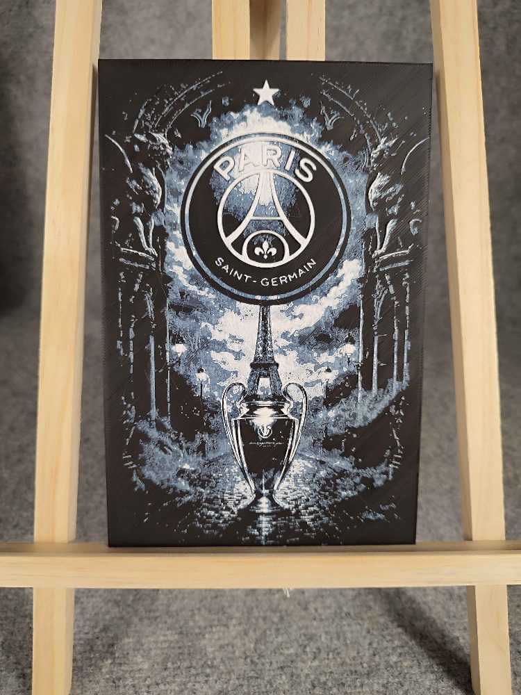 PSG Tableau 3D Collector "Paris Saint-Germain" – Décoration Foot NEUF