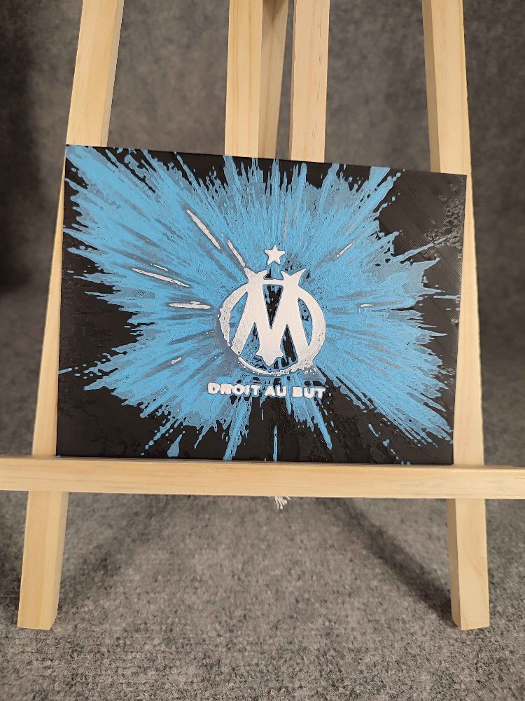 Olympique De Marseille Tableau 3D Collector "Olympique de Marseille" – Art Mural Foot Neuf