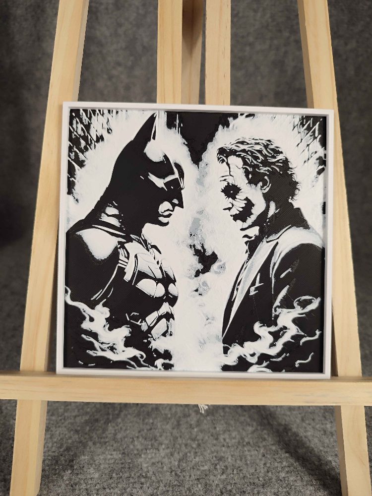 Batman vs Joker Tableau 3D Collector "Batman vs Joker" – Décoration DC Comics Neuf