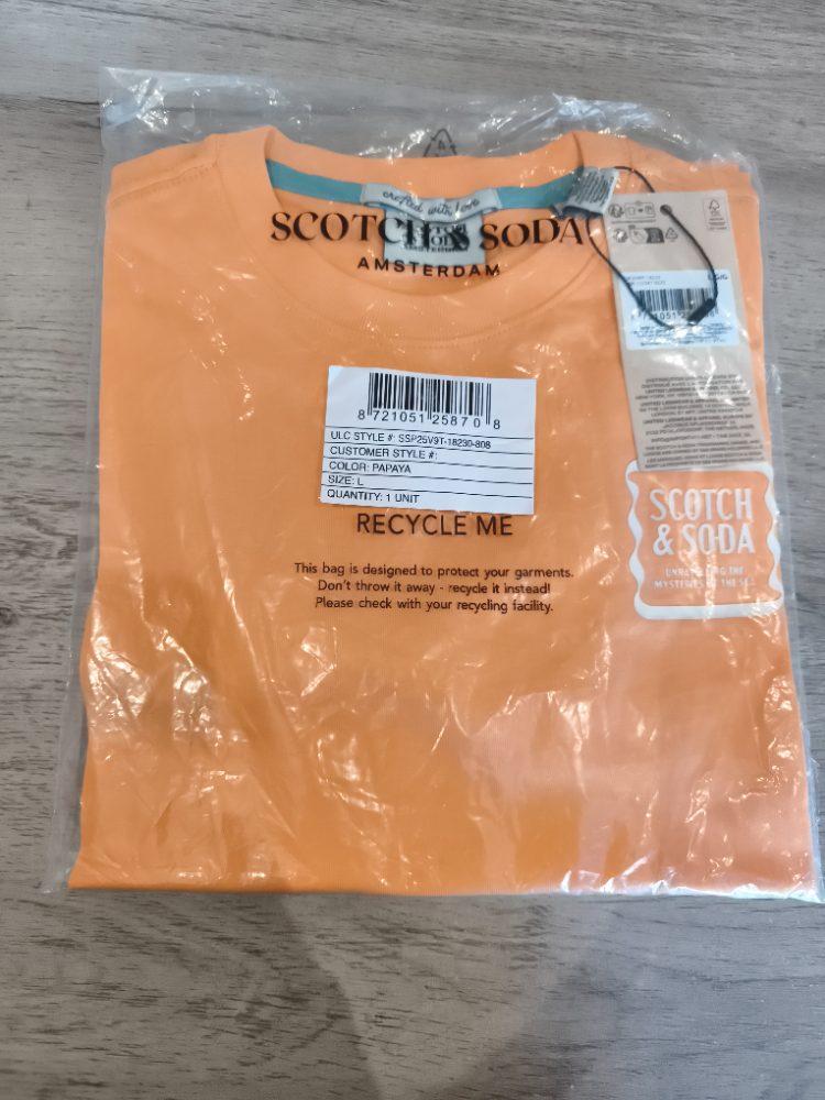 Scotch & Soda T-shirt Scotch & Soda Amsterdam orange - taille L soit 12 ans