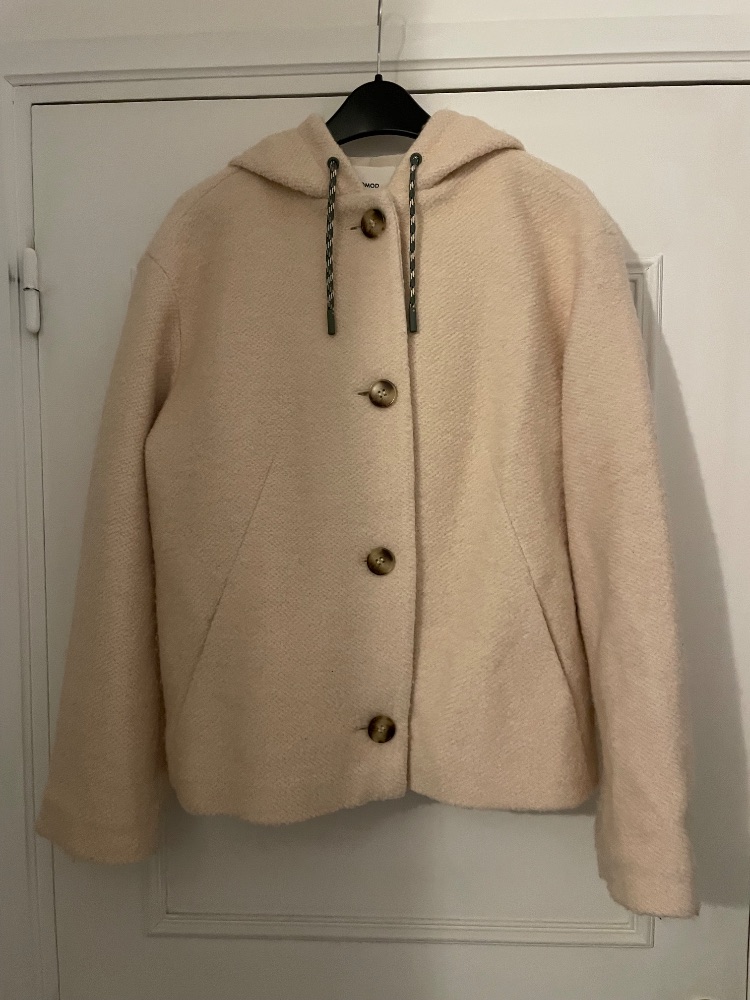 Sans marque Veste à capuche crème avec chaînes