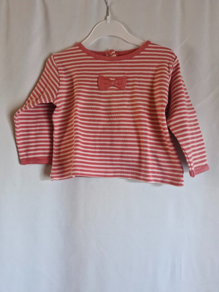 tissaia Pull Marinière Rose Tissaia 9 Mois