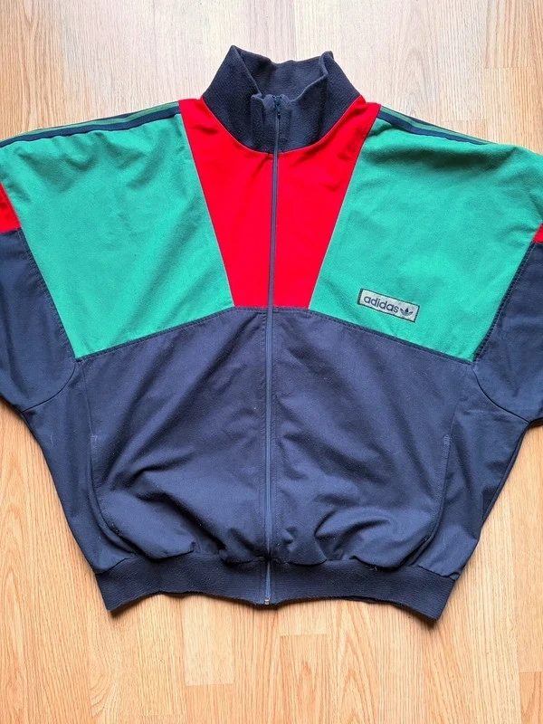 Adidas Veste de survêtement Adidas vintage 80s Made in France Ventex colorblock L