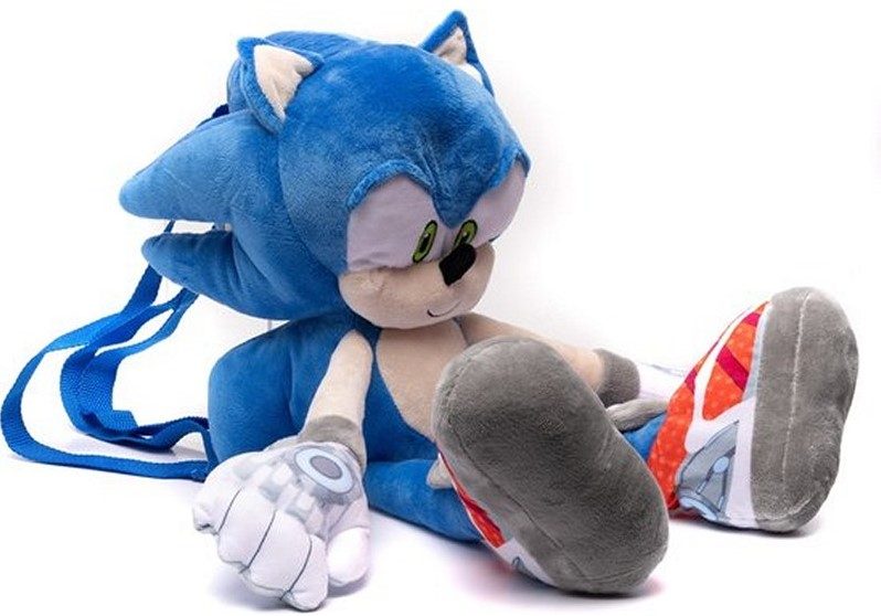 Sans marque Sonic peluche sac à dos bleu