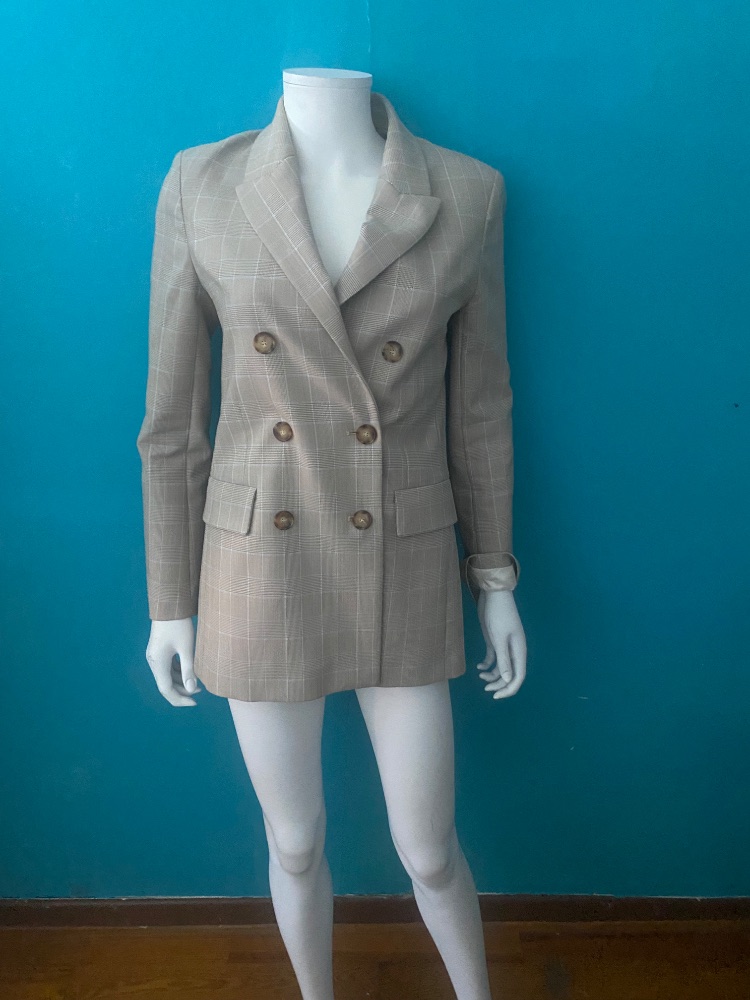 Maje Blazer Maje Prince de Galles beige crème – Taille 36 – Excellent état