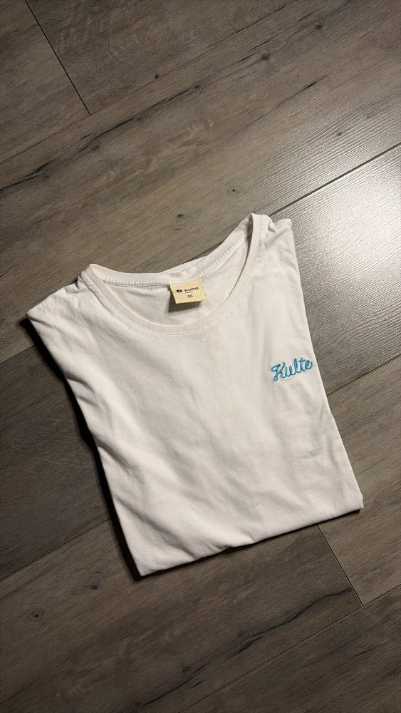 Kulte T-shirt Kulte blanc avec logo bleu