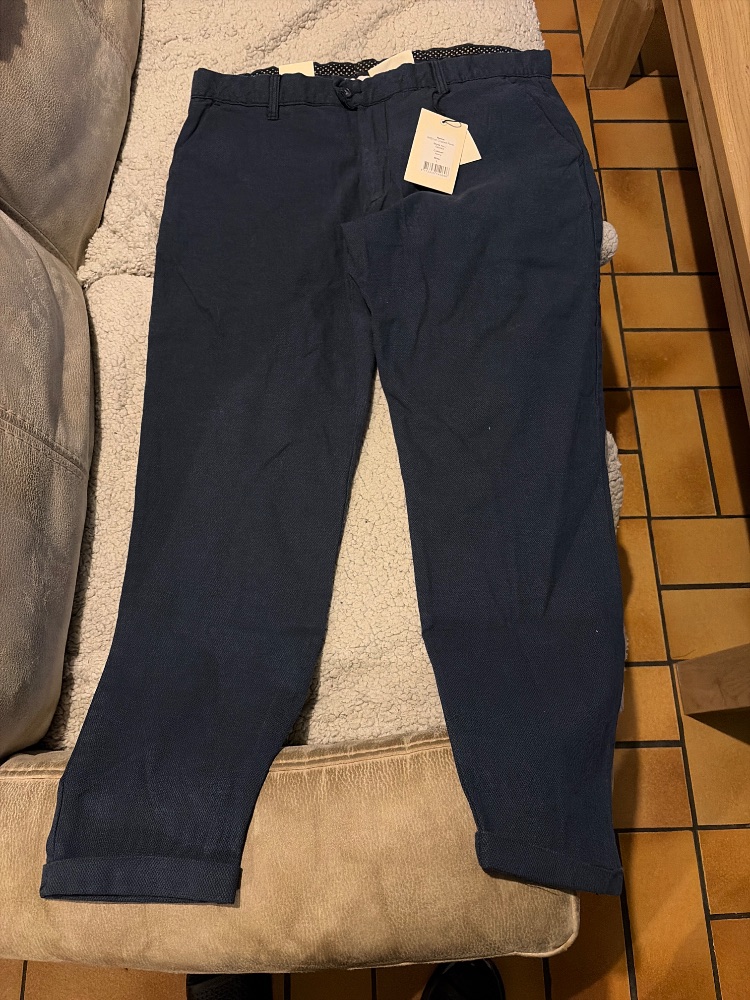 Rebel Pantalon chino Rideaux marine avec ceinture
