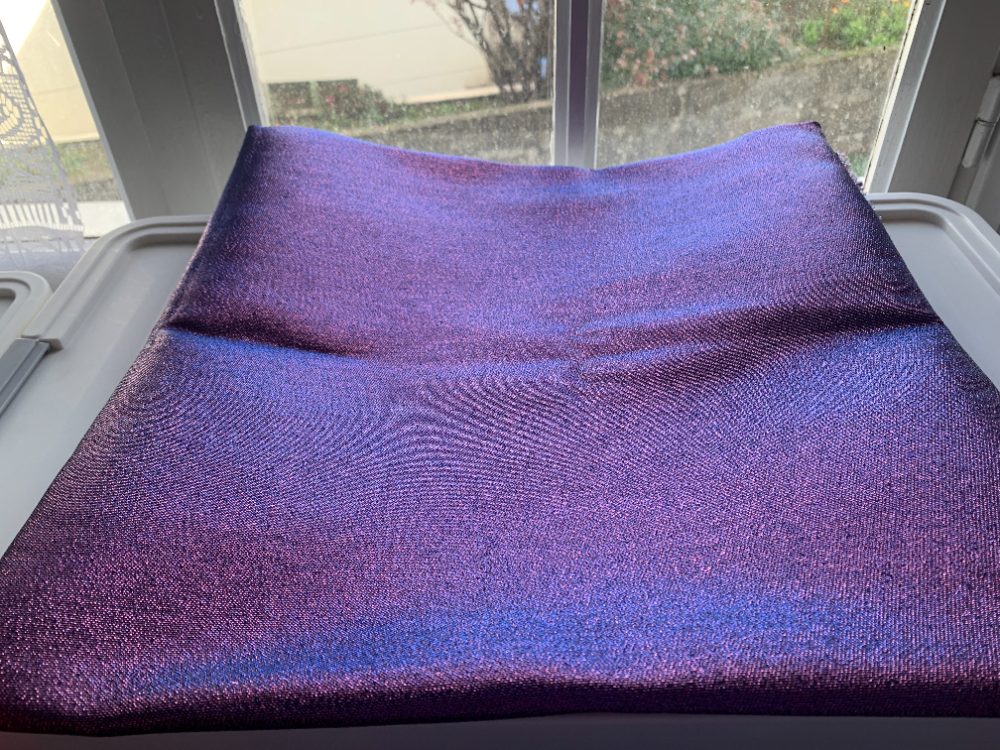 Sans marque Coupon de tissu brocart / satin lourd rigide dégradé scintillant (effet sirène)