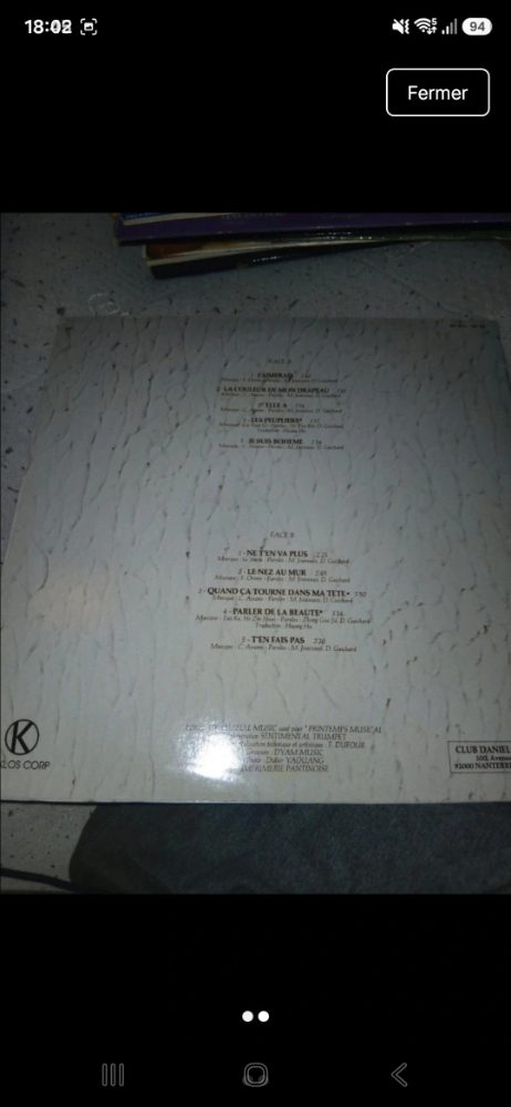 Daniel Guichard Disque vinyle Daniel Guichard