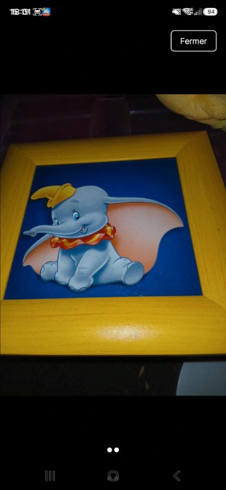 Disney Coffre à jouets Dumbo jaune Disney