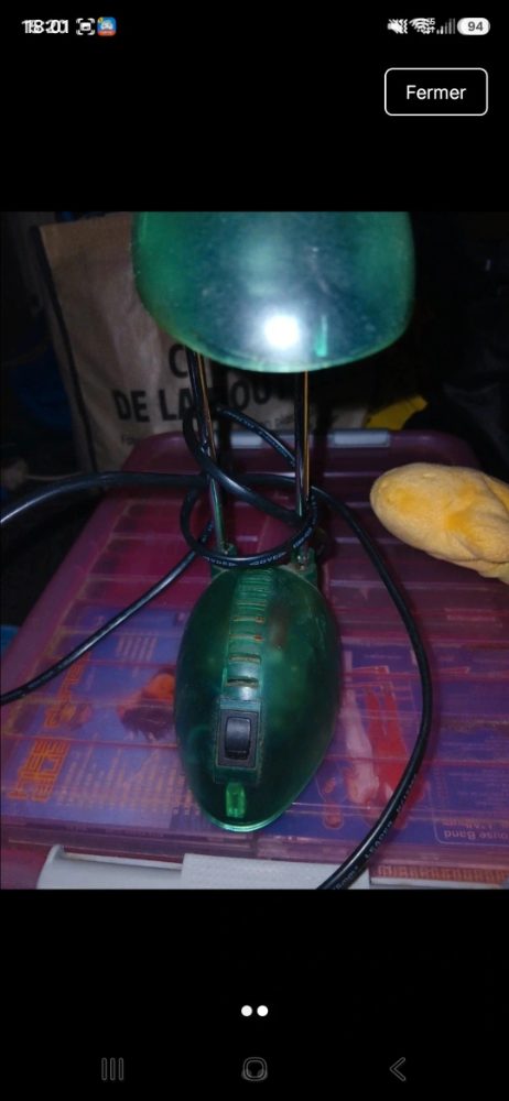 Sans marque Lampe de bureau verte avec abat-jour