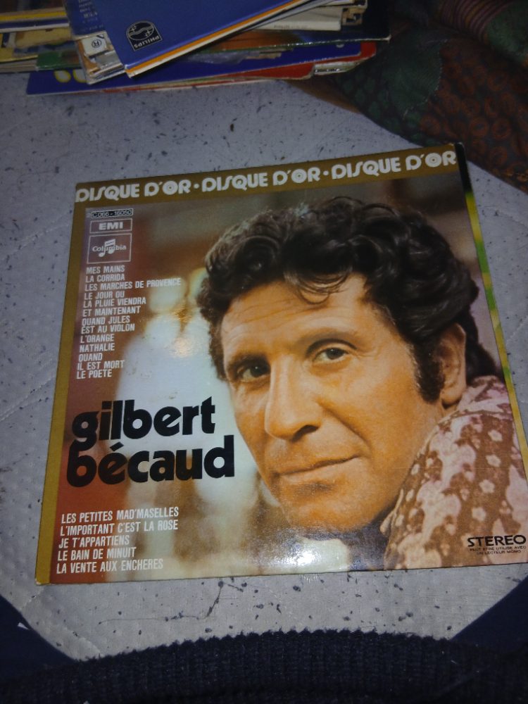 EMI Columbia Gilbert Bécaud - Disque d'or - Vinyle 33T
