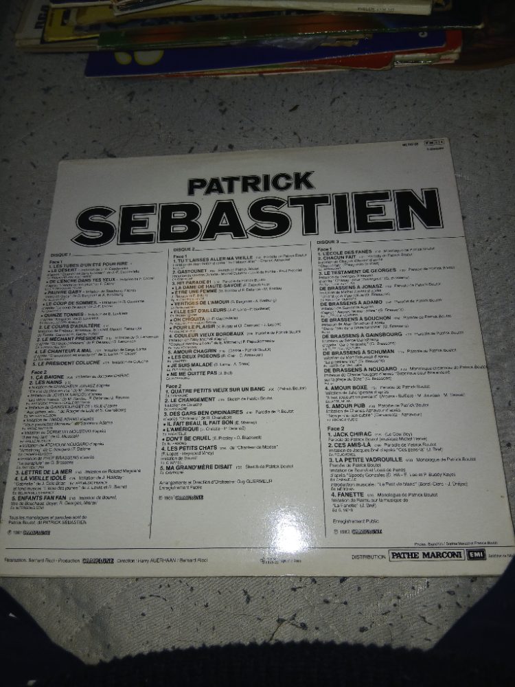 Pathé Marconi Patrick Sébastien - Disque vinyle 33T