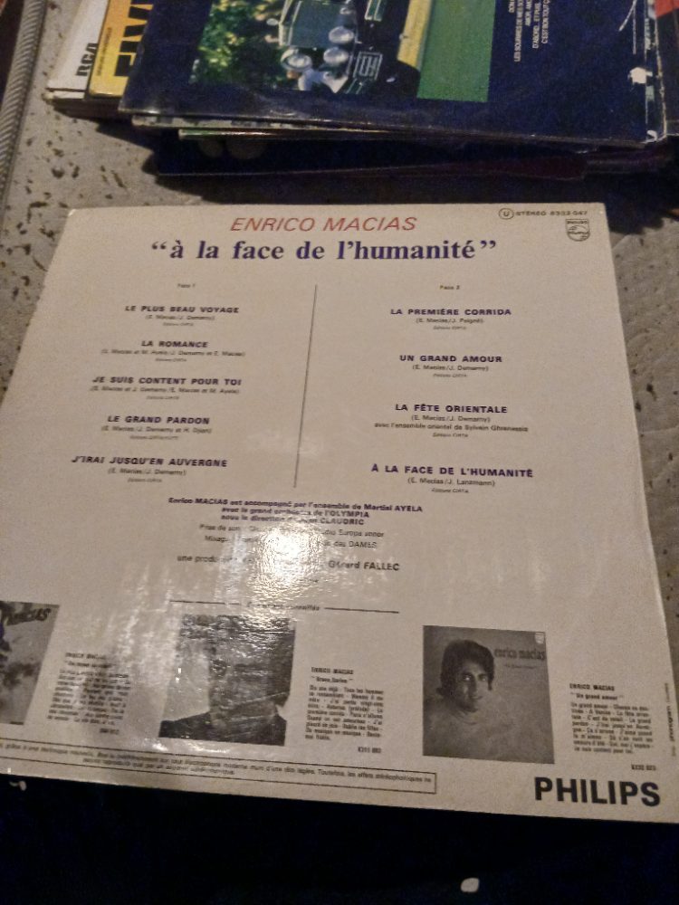 Philips Enrico Macias - À la face de l'humanité - Vinyle