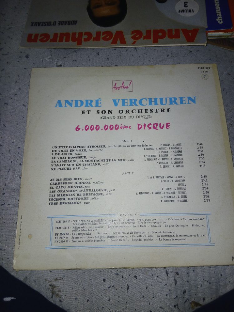 André Verchuren Disque vinyle André Verchuren 6e disque