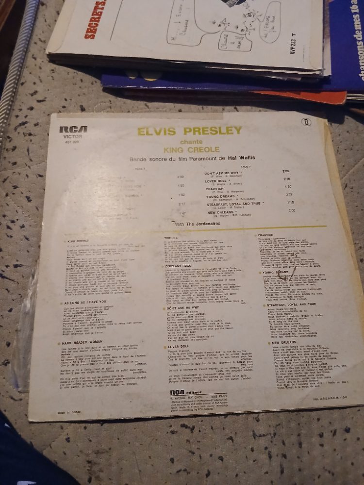 RCA Elvis Presley King Creole - Vinyle 33T RCA